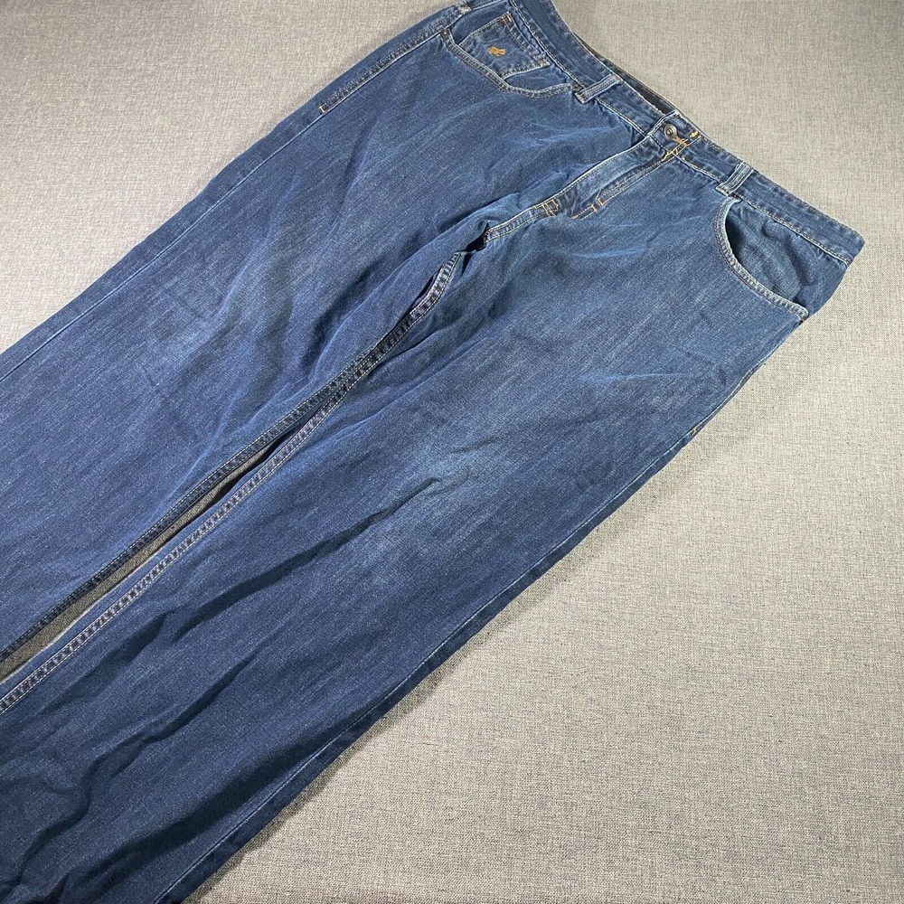 Vintage Rocawear Baggy Wide Leg Denim Jeans Mens 42 Dark Blue Hip Hop Skater Y2K